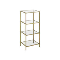 Standregal Glasregal 4-stufig Gold