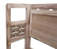 Klappbares Standregal Holz mit Geflecht 4 Ablagen 110cm braun