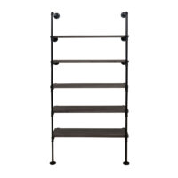 Standregal JAM-C45 Bücherregal Industriedesign 165x80x28cm grau-braun