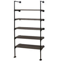 Standregal JAM-C45 Bücherregal Industriedesign 165x80x28cm grau-braun