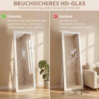 Standspiegel Ganzkörperspiegel freistehend für Schlafzimmer weiss