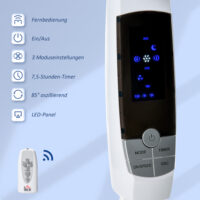 Standventilator höhenverstellbar mit Fernbedienung und Timer weiss