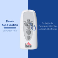 Standventilator höhenverstellbar mit Fernbedienung und Timer weiss