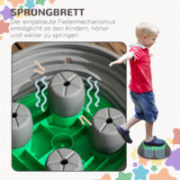 Stapelspielzeug in Form von rutschfesten Flusssteinen, ideal für Balancespiele bis 80kg. Es fördert Koordination und Körperbeherrschung bei Kindern.