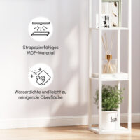 Stehlampe mit Regal für Wohnzimmer und Schlafzimmer aus Holz