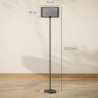 Stehlampe modern zweifarbig mit Fussschalter Metall schwarz