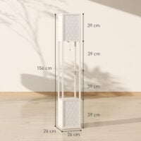 Stehleuchte modern mit Ablagen und Ziehkettenschalter schwarz weiss