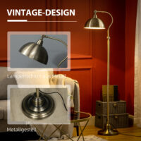 Stehleuchte vintage verstellbar messing look bronze