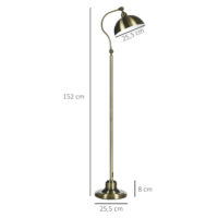 Stehleuchte vintage verstellbar messing look bronze