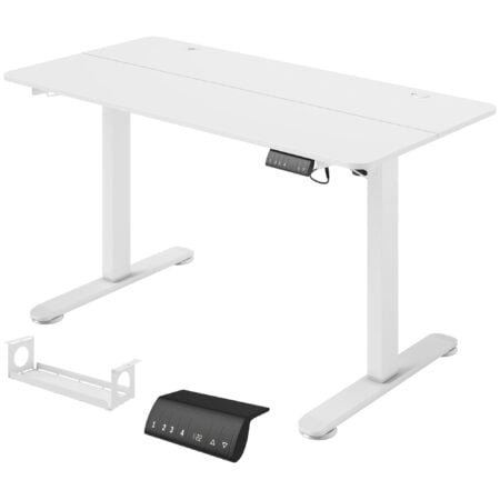 Schreibtisch Stehpult höhenverstellbar für Home Office weiss