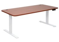 Stehpult Schreibtisch elektrisch höhenverstellbar mit Memory natur, weiss