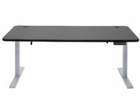 Stehpult Schreibtisch elektrisch höhenverstellbar mit Memory schwarz, grau