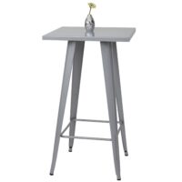 Stehtisch Bistrotisch Bartisch Metall Industriedesign 105x60x60cm grau