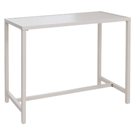 Stehtisch Gartentisch Bartisch Outdoor Metall 105x130x65cm creme