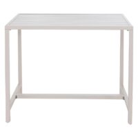 Stehtisch Gartentisch Bartisch Outdoor Metall 105x130x65cm creme