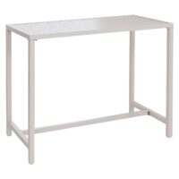 Stehtisch Gartentisch Bartisch Outdoor Metall 105x130x65cm creme