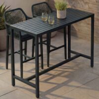 Stehtisch Gartentisch Bartisch Outdoor Metall 105x130x65cm grün