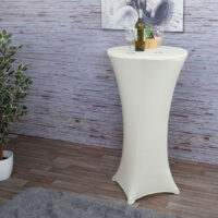 Stehtischhusse Tischhusse Stretch Bezug Ø60cm creme-beige
