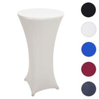 Stehtischhusse Tischhusse Stretch Bezug Ø60cm creme-beige