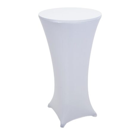Stehtischhusse Tischhusse Stretch Bezug Ø60cm weiss