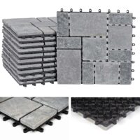 Steinfliese 1m2 JAM-K70 Gartenfliese Naturstein 11x je 30x30cm