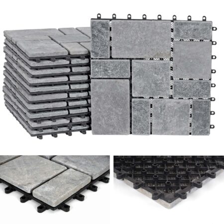 Steinfliese 1m2 JAM-K70 Gartenfliese Naturstein 11x je 30x30cm