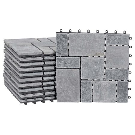 Steinfliese 1m2 JAM-K70 Gartenfliese Naturstein 11x je 30x30cm