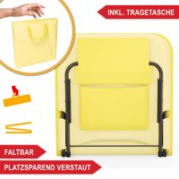 Leichte, faltbare Strandliege mit 5-fach verstellbarer Rückenlehne.