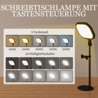 Streaming Lampe LED Nachttischlampe dimmbar mit Handyhalterung