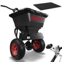 Robuster Streuwagen (45 Liter) geländegängig, mit regulierbarer Streumenge.