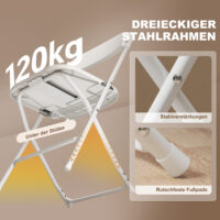 Stühle 6er-Set klappbar faltbar mit Stahlrahmen weiss