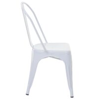Stuhl Bistrostuhl Stapelstuhl Metall Industriedesign stapelbar weiss