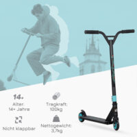 Grüner Stunt Scooter mit ABEC 9 Kugellagern und Kunstlederrädern, ideal für Kinder ab 14 Jahren