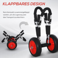 Klappbarer Transportwagen aus Aluminium für Surfbretter, belastbar bis 45 kg