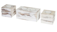 Teelichthalter Set im Shabby Vintage Look 4-teilig weiss
