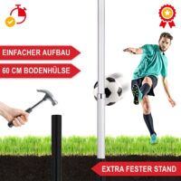 Höhenverstellbarer Fahnenmast mit 3 Flaggen für Garten und Veranstaltungen.