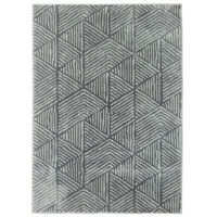 Teppich waschbar modern für Wohnzimmer 150x80cm dunkelgrau