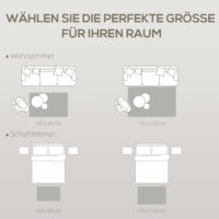 Teppich waschbar modern für Wohnzimmer 150x80cm dunkelgrau