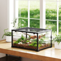 Terrarium für Reptilien verschliessbar mit Schiebetür 60x45x32cm