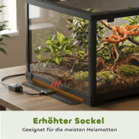Terrarium für Reptilien verschliessbar mit Schiebetür 60x45x32cm