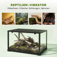 Terrarium für Reptilien verschliessbar mit Schiebetür 60x45x32cm