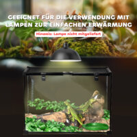 Glas- & Metall-Terrarium für Reptilien, 50x30x35cm.