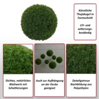 Künstlicher Thujabusch Ø32 cm Outdoor Lebensbaum Dekopflanze