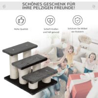 Dunkelgraue Tiertreppe, 45x35x34cm.