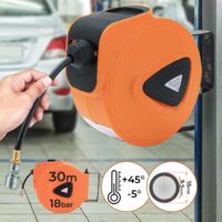 TIMBERTECH® Druckluftschlauchtrommel 30m automatik Aufroller 8 bar