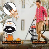 TIMBERTECH® Industriestaubsauger 2300W 30L Blasfunktion 3 Filter