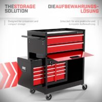 TIMBERTECH® Werkstattwagen 2 Schubladen Werkzeugkiste auf Rollen