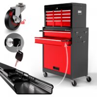 TIMBERTECH® Werkstattwagen 2 Schubladen Werkzeugkiste auf Rollen