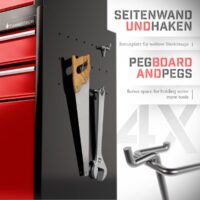 TIMBERTECH® Werkstattwagen 2 Schubladen Werkzeugkiste auf Rollen