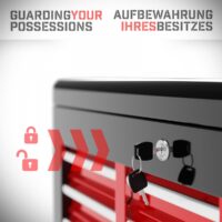 TIMBERTECH® Werkstattwagen 2 Schubladen Werkzeugkiste auf Rollen